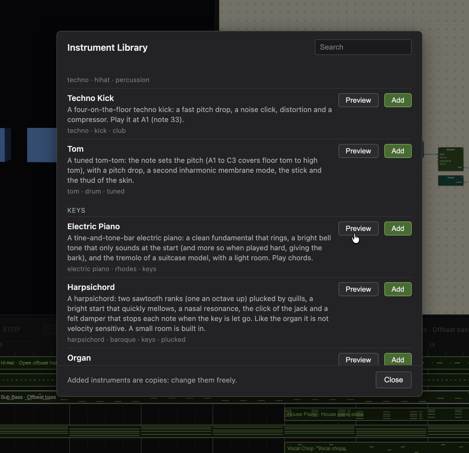 The Instrument Library