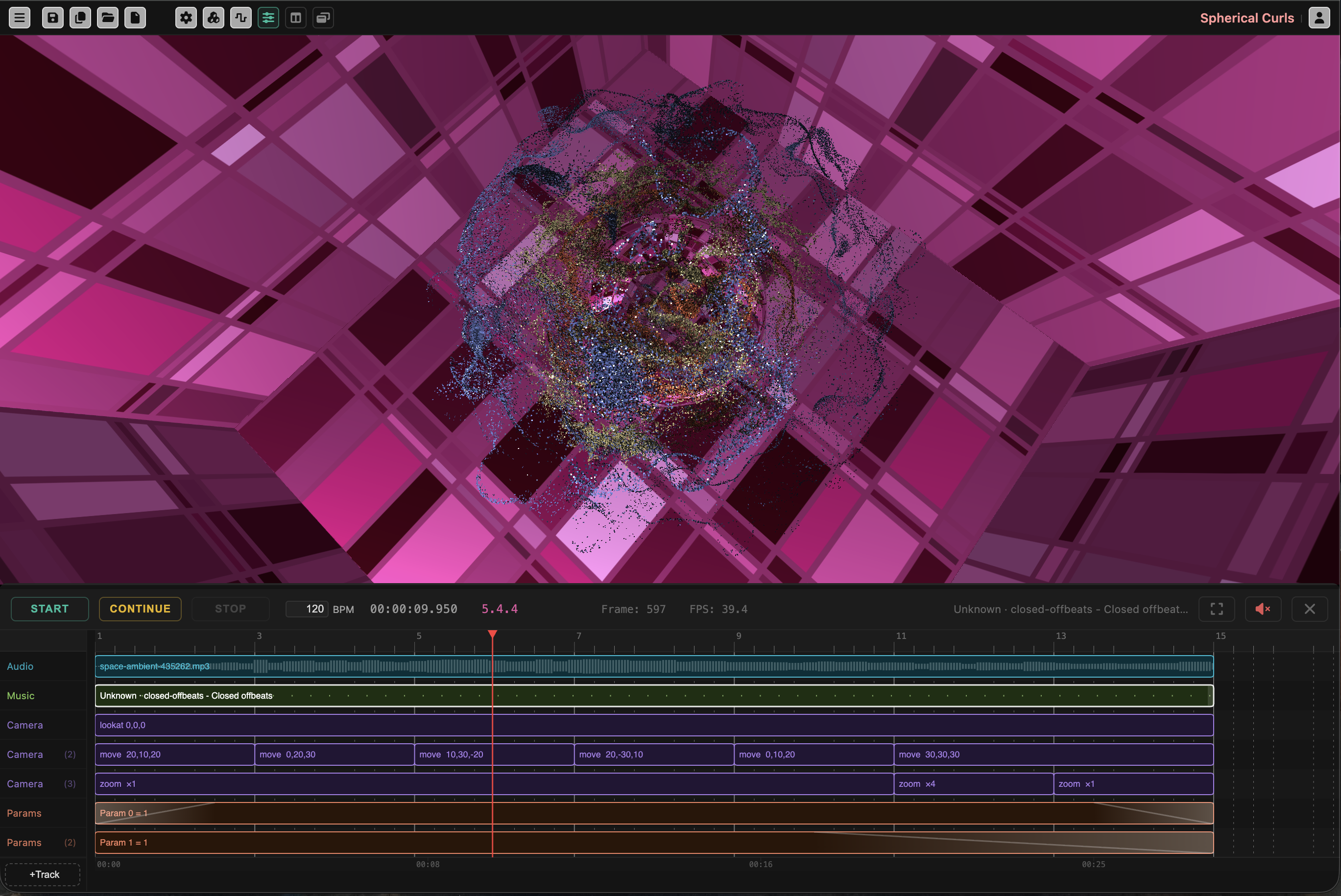 The Runsheet under the Scene Viewer